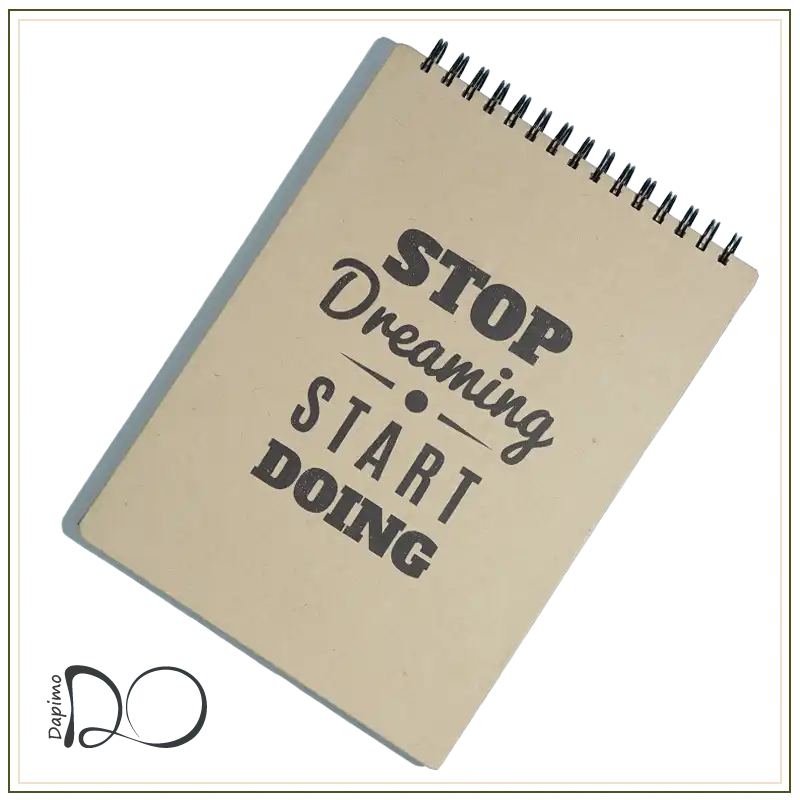 دفتر بدون خط Stop dreaming start doing