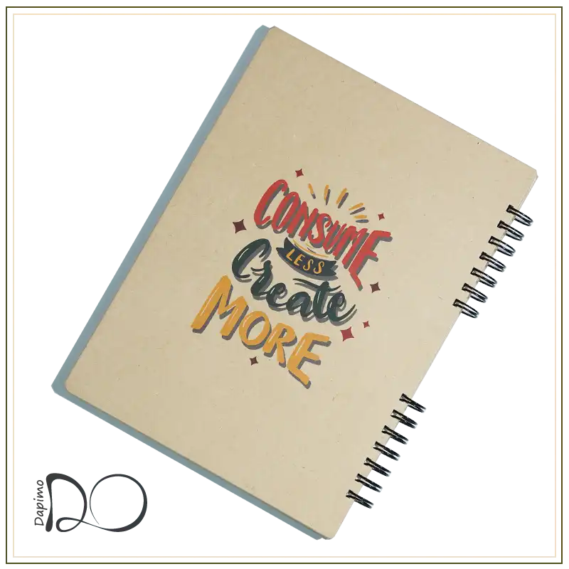 دفتر خط دار Consume less create more