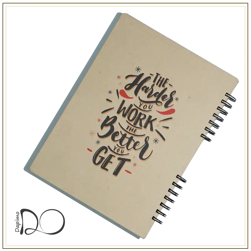 دفتر خط دار The harder you work the better you get