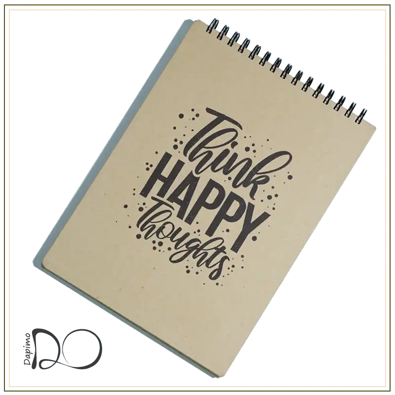 دفتر بدون خط Think happy thoughts