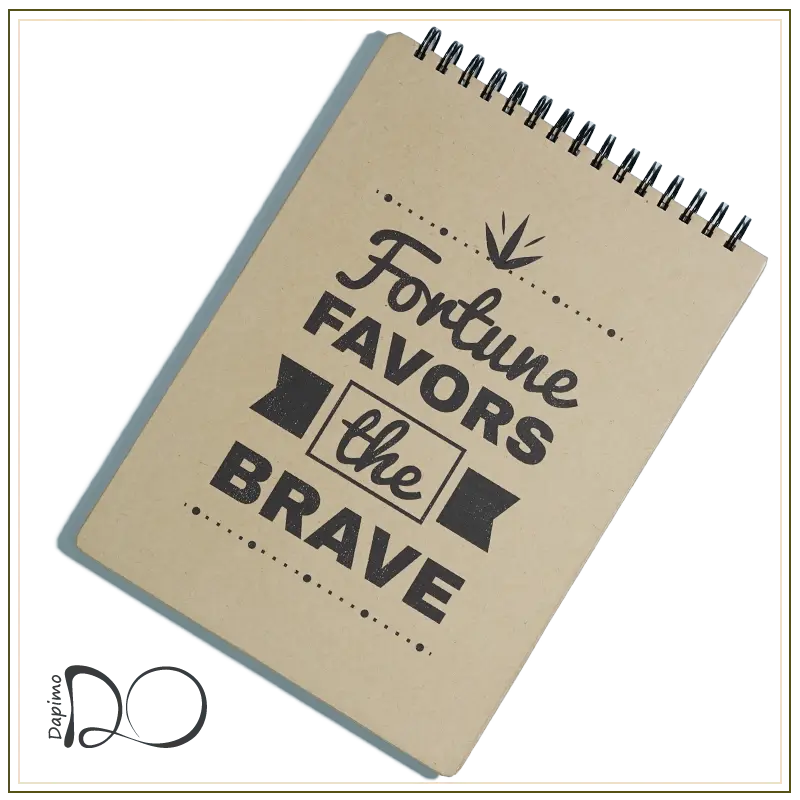 دفتر بدون خط Fortune favors the brave